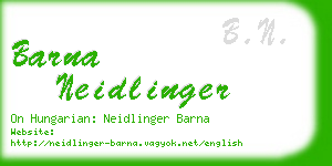barna neidlinger business card